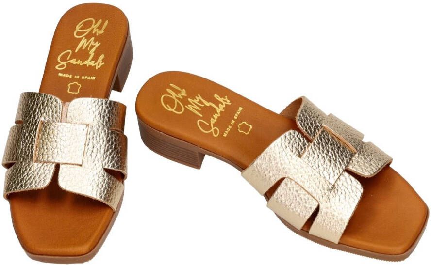 Oh! My sandals -Dames goud slippers & muiltjes