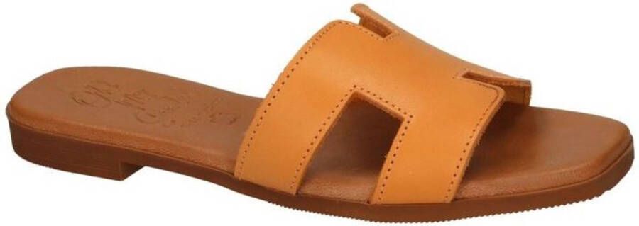 Oh! My sandals -Dames oranje slippers & muiltjes