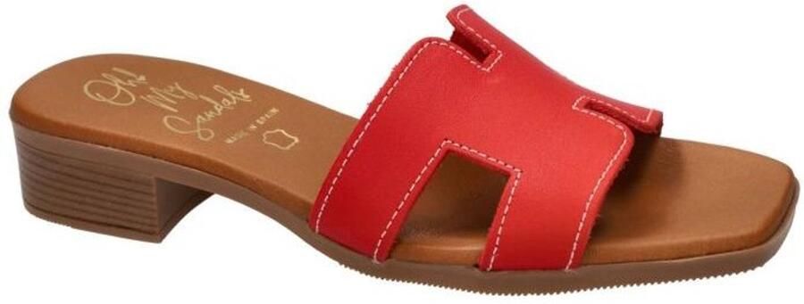 Oh! My sandals -Dames rood slippers & muiltjes