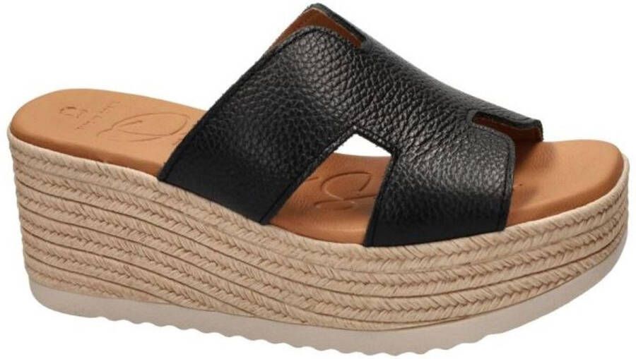 Oh! My sandals -Dames zwart slippers & muiltjes