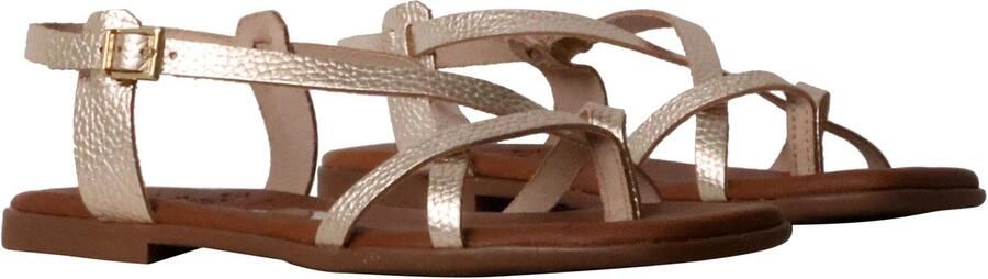 OH MY SANDALS Platte leren sandalen