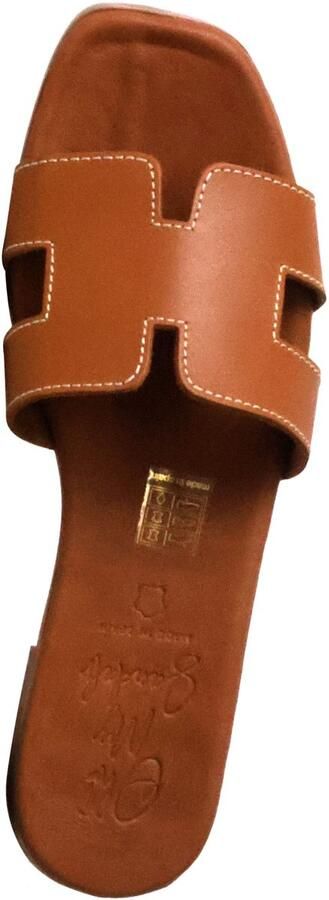 OH MY SANDALS Platte leren sandalen
