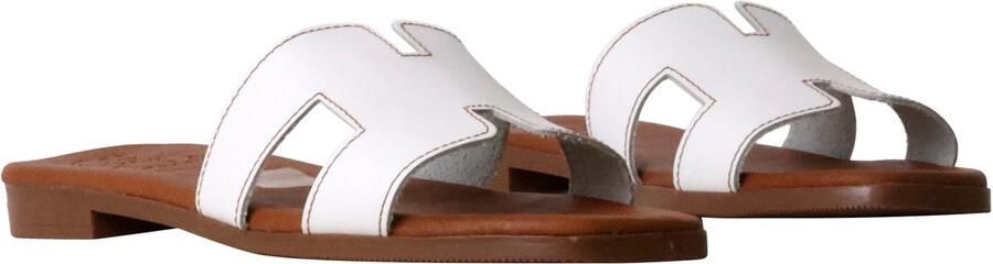 OH MY SANDALS Platte leren sandalen