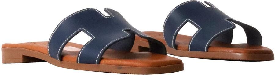 OH MY SANDALS Platte leren sandalen