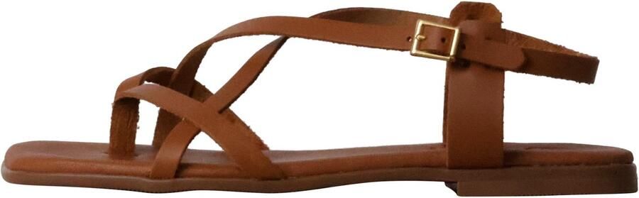 OH MY SANDALS Platte leren sandalen