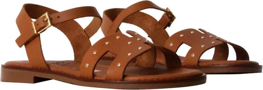 OH MY SANDALS Platte leren sandalen