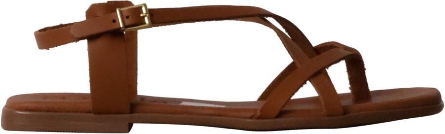 OH MY SANDALS Platte leren sandalen