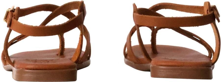 OH MY SANDALS Platte leren sandalen