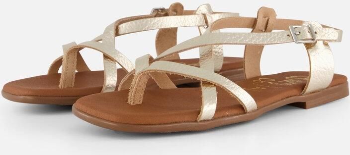 OH MY SANDALS Sandalen goud Leer Dames