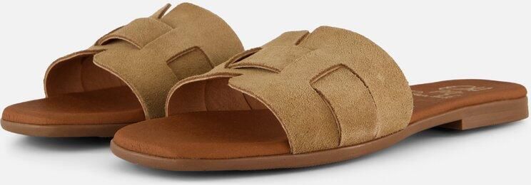 OH MY SANDALS Slippers beige Suede