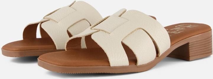 OH MY SANDALS Slippers wit Leer