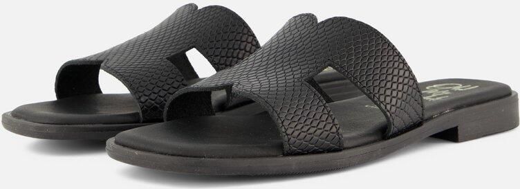 OH MY SANDALS Slippers zwart Leer