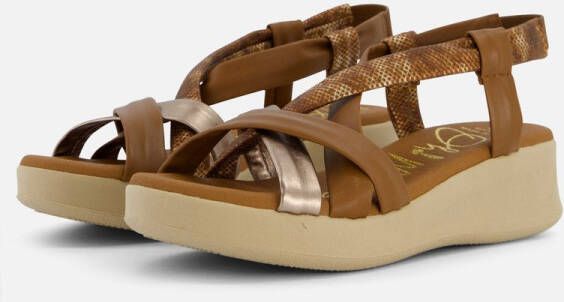 OH MY SANDALS Sandalen cognac Leer Dames