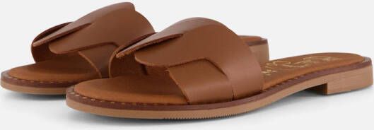 OH MY SANDALS Slippers cognac Leer Dames
