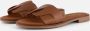 OH MY SANDALS Slippers cognac Leer Dames - Thumbnail 1