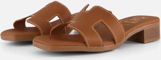 OH MY SANDALS Slippers cognac Leer Dames