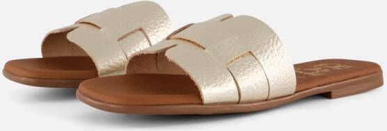 OH MY SANDALS Slippers goud Leer Dames
