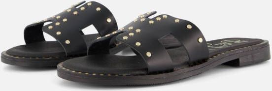 OH MY SANDALS Slippers zwart Leer Dames