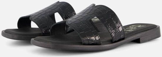 OH MY SANDALS Slippers zwart Leer Dames
