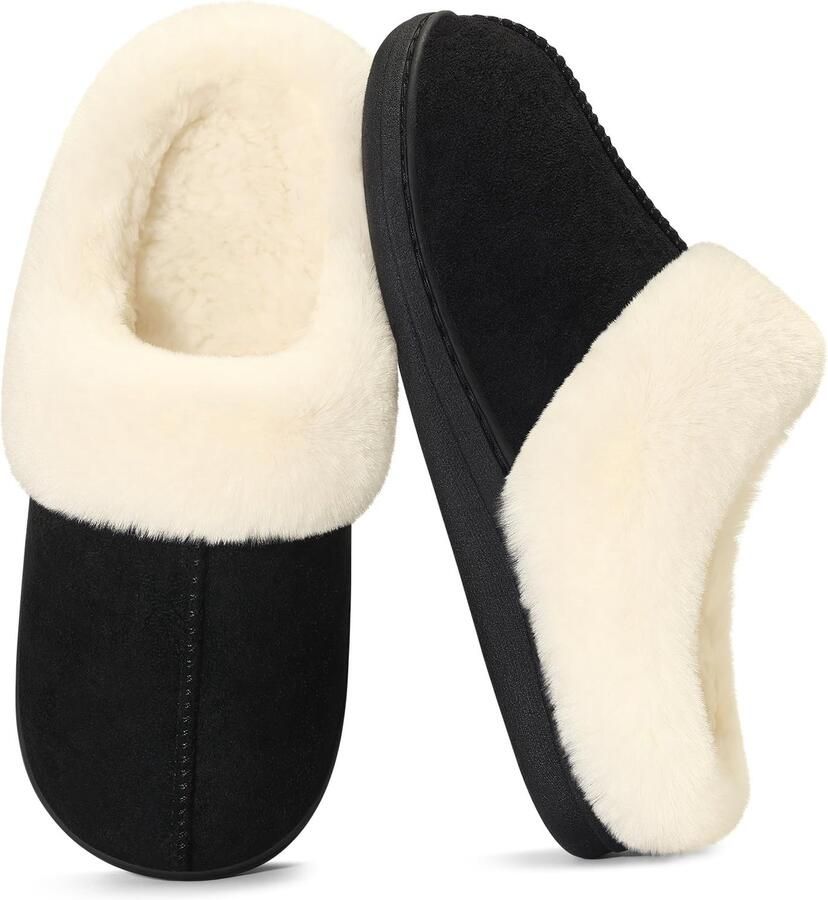 Homaxy Slippers Damesslippers Huisslippers Antislipslippers Casual slippers Geschikt voor binnen buiten zwart 41 42 Geschikt voor een voetlengte van