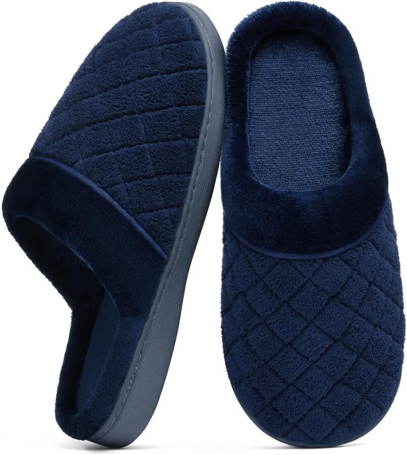 Homaxy Sloffen Zachte Huisslippers Warme en comfortabele huisslippers Warme winterslippers donkerblauw 38 Geschikt voor een voetlengte van