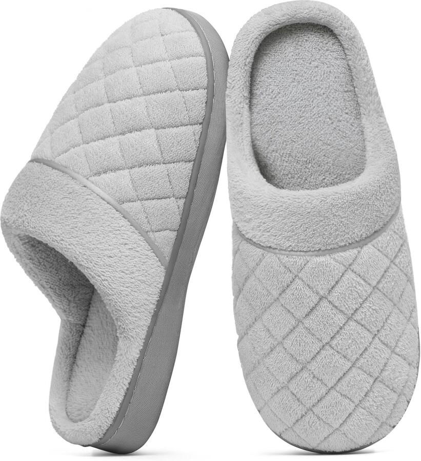 Homaxy Sloffen Zachte Huisslippers Warme en comfortabele huisslippers Warme winterslippers grijs 38 Geschikt voor een voetlengte van