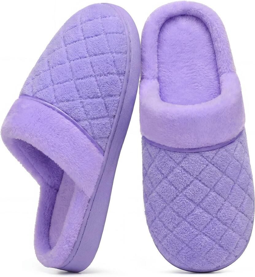 Homaxy Sloffen Zachte Huisslippers Warme en comfortabele huisslippers Warme winterslippers Paars 36 Geschikt voor een voetlengte van