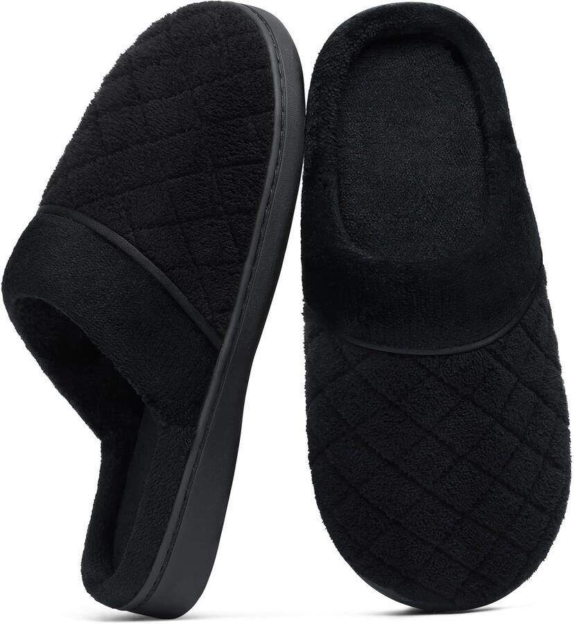 Homaxy Sloffen Zachte Huisslippers Warme en comfortabele huisslippers Warme winterslippers zwart 40 Geschikt voor een voetlengte van
