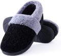 Homaxy Dames slippers Warme slippers Comfortabele katoenen slippers Pluche Slippers met Traagschuim en Zachte Voering Lichtgewicht Antislip Pantoffels met Gesloten Teen zwart 40-41 Geschikt voor voetlengte van - Zwart