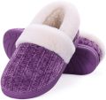 Homaxy Dames slippers Warme slippers Comfortabele katoenen slippers Pluche Slippers met Traagschuim en Zachte Voering Lichtgewicht Antislip Pantoffels met Gesloten Teen Paars 36-37 Geschikt voor voetlengte van - Paars