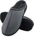 OLANLY Dames slippers Warme slippers met pluche voering Antislip zool Grijs 38-39 Geschikt voor voetlengte van - Grijs