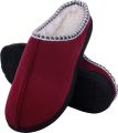 OLANLY Dames slippers Warme slippers met pluche voering Antislip zool Rood 46-47 Geschikt voor voetlengte van - Rood