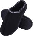 OLANLY Dames slippers Warme slippers met pluche voering Antislip zool Zwart 44-45 Geschikt voor voetlengte van - Zwart