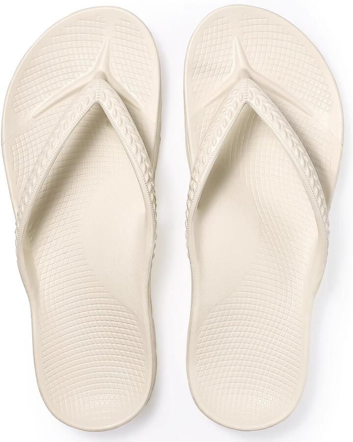 Homaxy Ergonomic Flip-Flops Dames Slippers Anatomic Dames Slippers Gebroken wit 41 Geschikt voor een voetlengte van