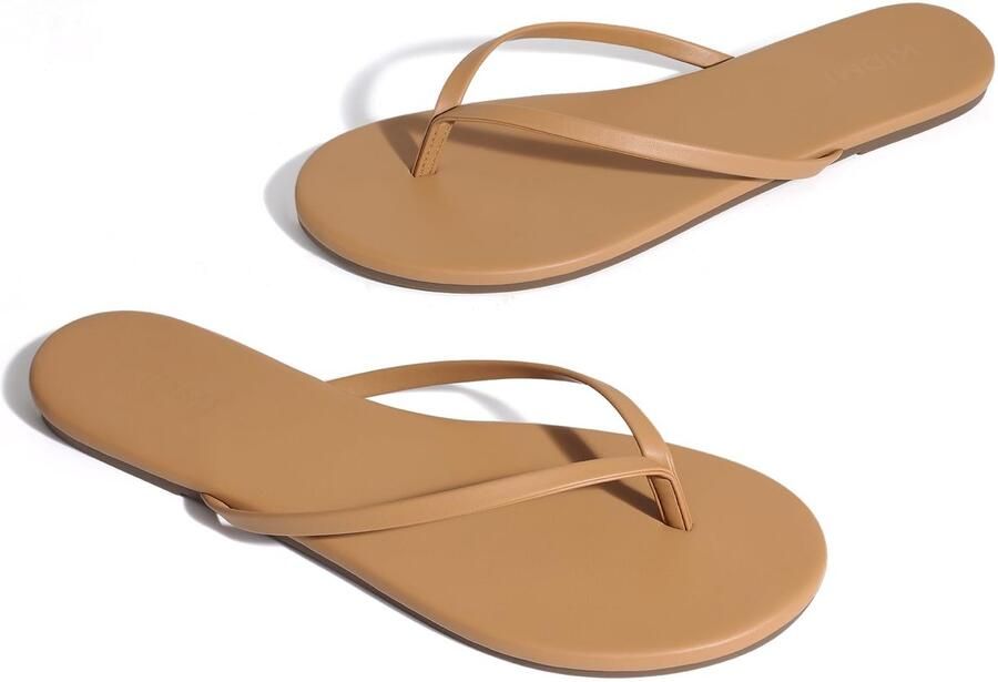 OLANLY Ergonomic Thong Flip Flops Summer Beach Minimalist Sandals -39-abrikooskleurig - Foto 1