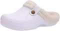 Homaxy Classic Fur Lined Clogs Tuinklompen Voor Volwassenen Klompen Met Bontvoering Fake Fur Tuinschoenen Wit 3738 Geschikt voor een voetlengte van - Wit