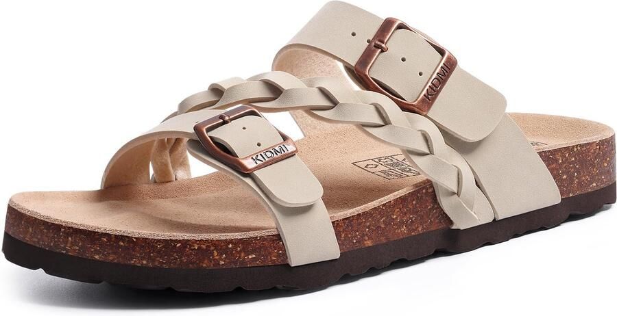 Homaxy Unisex sandalens –PVC bovenkant schoenen Dames Slippers Houten sandalens Comfort slippers steenkl Geschikt voor een voetlengte van
