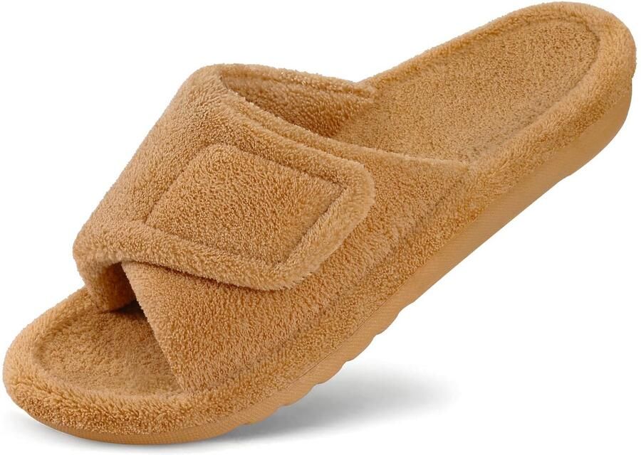 OLANLY Unisex slippers Koraal fluwelen slippers Orthopedische slippers Open schoenen– Kaki 42 Geschikt voor voetlengte van