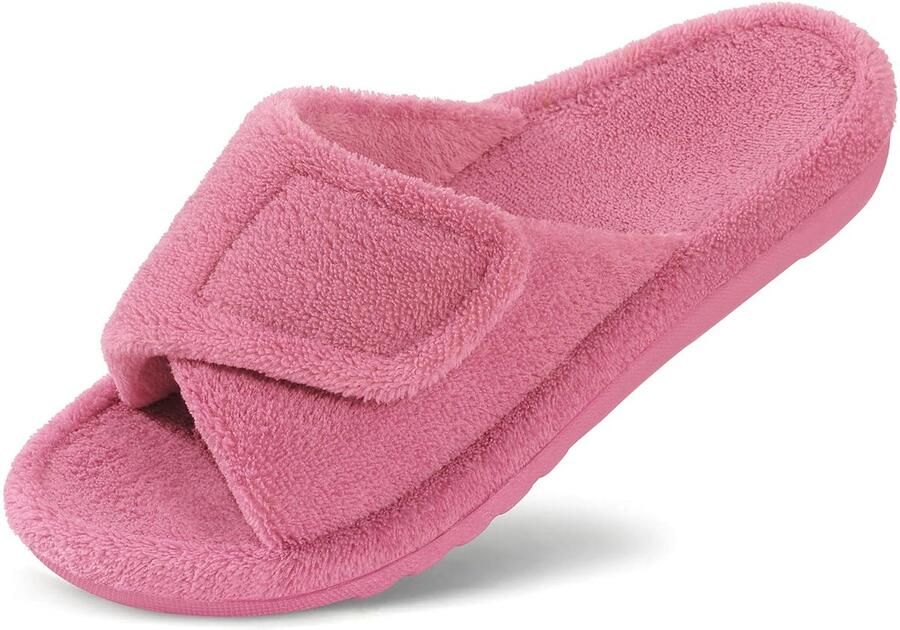 OLANLY Unisex slippers Koraal fluwelen slippers Orthopedische slippers Open schoenen– Roze 39 Geschikt voor voetlengte van