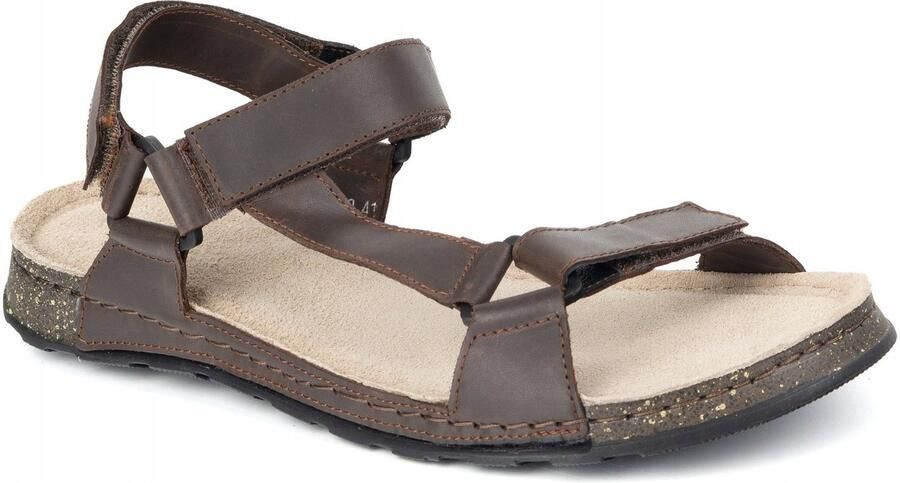 Olivier Herensandalen WASAK 0243W Leer Bruin