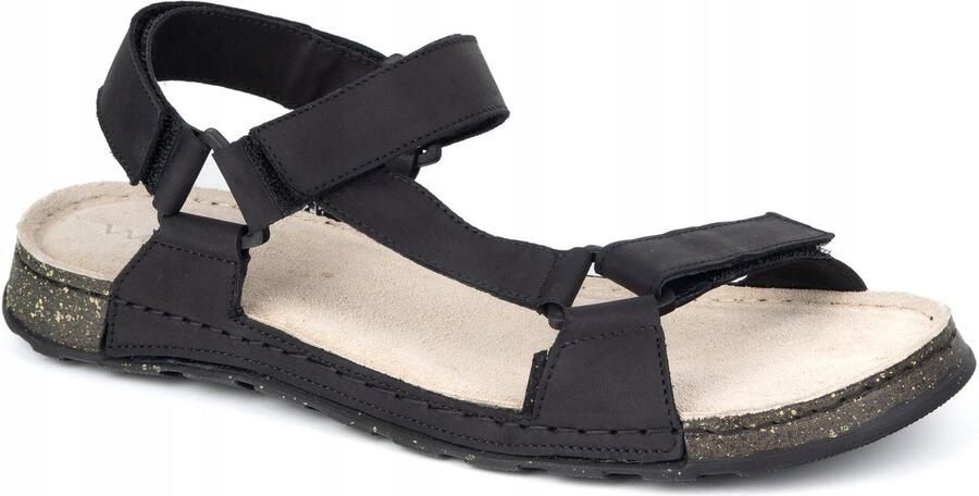 Olivier Herensandalen WASAK 0243W Leer Zwart