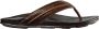 Olukai Mea Ola Slipper Heren leren slippers Dark Java Dark Java - Thumbnail 1