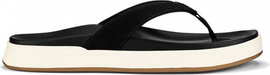 Olukai NU'APIO V (BLACK BLACK) 40 Dames leren slippers Black Black