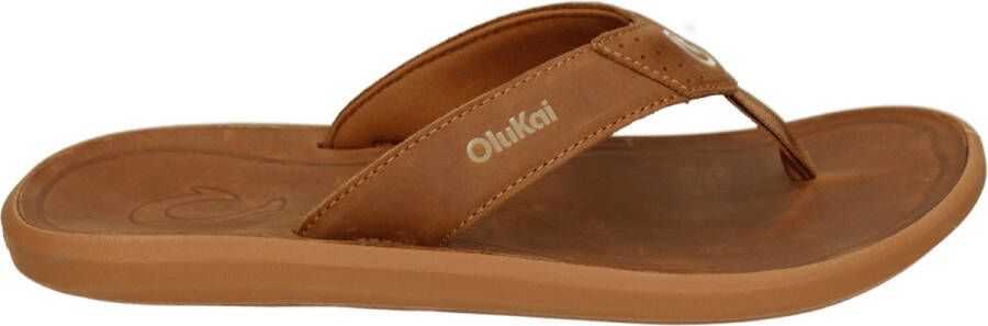 Olukai PILI Heren slippers Cognac