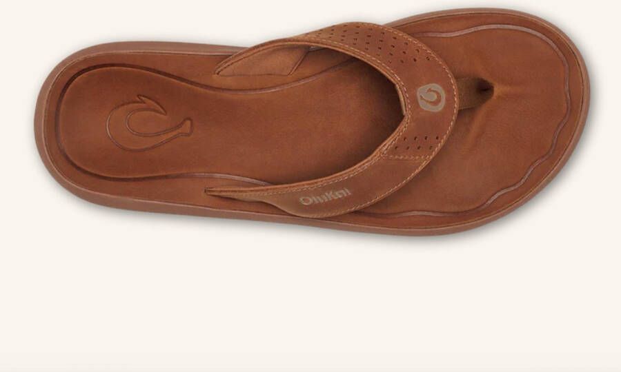 Olukai PILI Heren slippers Cognac
