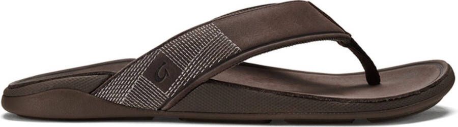 Olukai Tuahine teenslippers donkerbruin