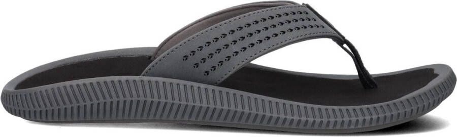 Olukai Ulele Heren leren slippers Dark Shadow Black