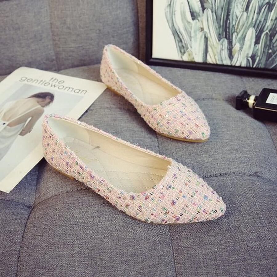 OmGoods Dailygoody Ballet Flats Dames Schoenen Roze Slip on