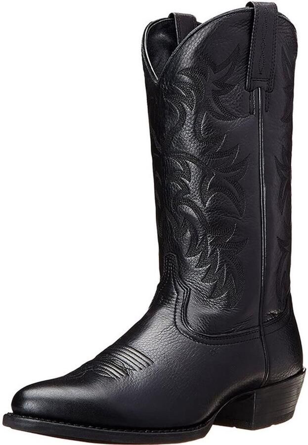 Dailygoody Leder Vintage Western Cowboy Boots Comfortabele