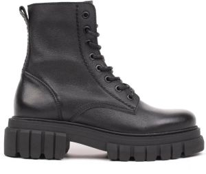 OMNIO LORETA ANKLE BOOT Black Leather Milled